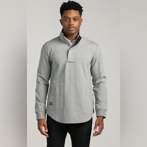 NWOT BYLT Elite+ Fairway Drop-Cut Pullover in Heather Gray - Size XXXL